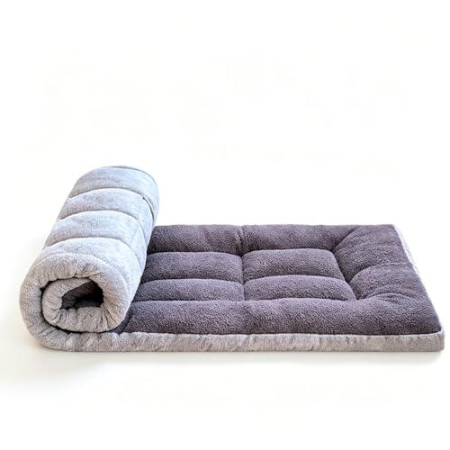 Thick Camping Sleeping Pad - Soft Lamb Fluff Camping Cot Pads for Adults, Lightweight Foldable Sleeping Mat, Non-Slip Camping Mattress Pad for Travel Backpacking Hiking Car Tent Home Office Nap