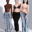 Werkiss Wireless Bralettes for Women No Underwire Bras Sexy V Neck Everyday Bra with Adjustable Straps (S)