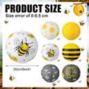 Panelee 12 Pcs Bee Paper Lanterns Party Decorations 8 Inch Hanging Round Hanging Paper Party Decorations for Holiday Indoor Outdoor Supplies