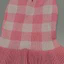 Dog Sweater Dress Plaid Knitwear for Small Medium Dogs Warm Puppy Pet Turtleneck Stretch Pullover Cute Fall Winter Vest Clothes with Leash Hole for Christmas (Pink, M)