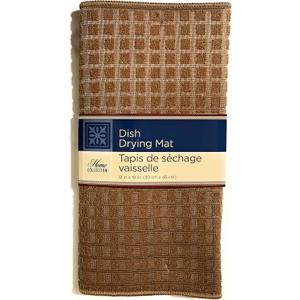 Glasses Dishes Microfiber Drying Mat Kitchen Accessory Dishes - Brown