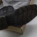 Jousen Cowboy Boots for Men Embroidery Western Boots Durable Square Toe Mens Boot (9, Amy8420-silkyblack)