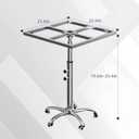 Upgraded Rotating Paint Stand with Wheels, Cabinet Door Spraying Stand, Adjustable 23.635.4 inch Spray Painting Rack, 360 Stainless Steel Rotating Paint Table for Car Doors & Panels