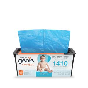 Diaper Genie Easy Roll Refill | 30 Bags Per Refill | Holds Up to 1410 Newborn Diapers | Odor Control | Diaper Pail Refill Bags | Fits Diaper Genie Signature & Platinum Pails (30 Count (Pack of 1), Unscented)