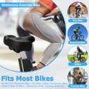 CDYWD Oversized Bike Seat for Men & Women Comfort, Extra Wide Bicycle Seat Cushion, Comfortable Soft Padded, Large Replacement Saddle for Peloton, Stationary Exercise Bike, Cruiser, City Bike, Ebike