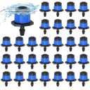 200P 1/4 Inch Adjustable Irrigation Drippers Sprinklers Kalolary Drip Irrigation Emitters for 4/7mm Tube, Adjustable 360 Degree Water Flow Sprayer Sprinklers Drip System Parts for Lawn Yard (Blue)