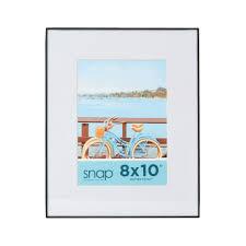 Snap® 8x10 Matted to 5x7 Front Load Photo Frame - Black