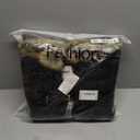 FADSHOW Women's Winter Thickened Down Jackets Long Down Coats Warm Parka with Fur Trimmed Hood, Black, S