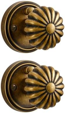 Privacy Door Knobs Antique Brass Retro Door Knob, Interior Door Handle Bathroom Bedroom Vintage Door Knobs, Aluminium Alloy Knob, 2 Pack