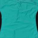 SANTINY Rash Guard for Women UPF 50+ Bathing Suit Sun Protection Short Sleeve Swimsuit Top Quick Dry Swim Shirts for Women, Aqua Black Navy XL