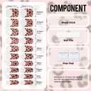 6 x Semi Cured Gel Nail Strips|Works with Any UV/LED Lamps|20 Pcs Gel Nail Stickers|Long-Lasting Two Weeks and Easy to Apply & Remove|Leopard Print