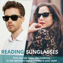 4 Pack Classic Reading Sunglasses for Women Men Spring Hinge, Outdoor Sun Readers Glasses with UV400 Protection