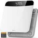 Ovutek Scale for Body Weight, Highly Accurate 450lb Digital Bathroom Scales for People, Automatic Weighing Machine for Baby, Pet, Light Items, Large LED, Sturdy and Durable Base, White