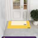 DEXI Front Door Mat Outside Entrance, Heavy Duty Non Slip Low Profile Doormat for Entryway, Trap Dirt and Moisture Welcome Mats, Easy Clean, Patio, Garage, 5x3, Blue