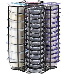 Frcctre Cocktail Capsules Holder, Storage Carousel Bartesian Cocktail Capsule Holder Coffee Pods Holder Tower Stand Rack, Metal Wire Coffee Capsule Storage Organizer, Hold Up to 32 Capsule Pods
