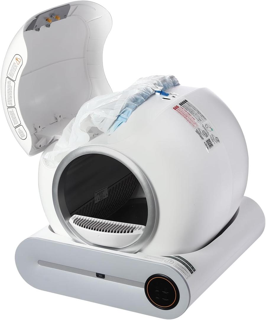 Smart Self-Cleaning Cat Litter Box Odor Removal Large Automatic Litter Box for Homes, Living Rooms, Balcony