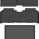 All Weather Car Floor Mats & Cargo Liner for Hyundai Ioniq 5 2022-2024 Fixed Console (Not for Limited) Custom Fit Full Set Accessories - Black(Not for Ioniq 5 N)