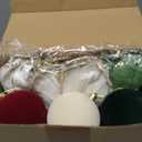 24 Pcs Velvet Christmas Ornaments Include 12 6.7'' Magnolia Poinsettia Flower with Stem 12 3.1'' Shatterproof Velvet Balls for Xmas Tree Wedding Party Decorations(Brown Beige Green Burgundy)