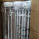 Ostutry 53in Extra Tall Cat Gate for Doorway No Drilling 29.5-40.1in Wide Dog Gate with Cat Door Pressure Mounted Walk Through Pet Gate