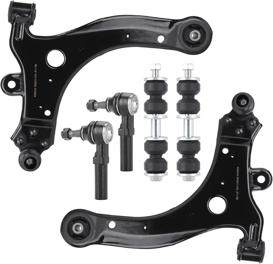 Front Lower Control Arms w/Ball Joint Outer Tie Rods Sway Bars Suspension kit for 2000-2016 Chevy Impala, Buick Lacrosse/Allure, Pontiac Grand Prix, Buick Regal/Century, 1998-2002 Oldsmobile Intrigue