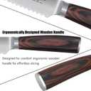 Bread Knife for Homemade Bread - 8-Inch Ergonomic Damascus Steel Blade with Solid Wood Handle, Perfect for Sourdough Enthusiasts and Top Chefs, Effortlessly slice sourdough, cake, and bagels