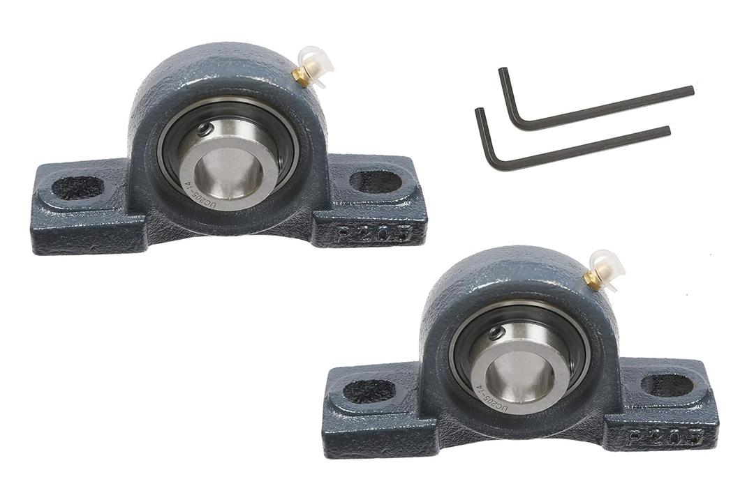 (Pack of 2) 7/8" Pillow Block Bearing with Housing UCP205-14 Solid Base P205 (Pack of 2) 7/8" Pillow Block Bearing with Housing UCP205-14 Solid Base P205