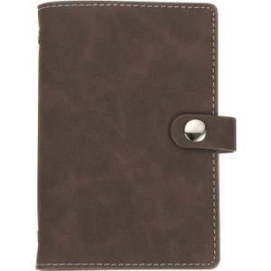 PATIKIL A7 PU Leather Binder Cover, 6 Ring Loose Leaf Binder Protector Round Ring Binder Cover Refillable Notebook Binder for Meeting Photocard Budget Notebook Folder, Dark Brown