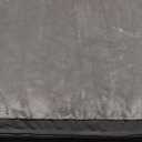 grey velvet pet bed cushion 30in'