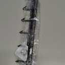 YiZhi Adhesive Wall Hooks Rack Kitchen Rail, Space Saving Utensil Holder No Drilling Wall Mounted Accessory Hanger with 6 Hooks for Kitchen Bathroom Bedroom Pack of 2 (Black)