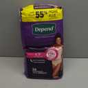 Depend Night Defense Adult Diapers, Incontinence & Postpartum Bladder Leak Underwear for Women, Disposable, Overnight, Small, Blush, 26 Count