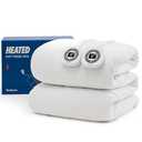 Bedsure Heated Mattress Pad King - Bed Warmer with Memory & Preheat Functions, 12-Hour Auto Off & 10 Heat Settings, Dual Controllers, Fast Heating, Brushed Electric Mattress Pad King, 78"x80"