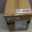 Elama Lightweight Dinnerware Set, 12 Piece, White and Light Blue