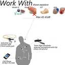 A780 Battery Life 8 Hours Spy Earpiece with Neckloop No Amplifier Work in Quiet Place