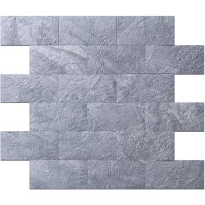 Art3d 10-Pack Peel and Stick Backsplash Tile for Kitchen Bathroom Fireplace Vanitity, Self-Adhesive Wall Tile in Blue Grey