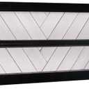 Autumn Alley White Farmhouse Towel Rack Holder Wall Mounted for Bathroom, Laundry Room in Unique Shiplap Design  Rustic Distressed Wood Towel Rack, Modern Matte Black Rod