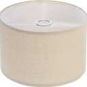 PATIKIL Drum Lamp Shades, 12"x12"x8" Linen Lamp Shade Easy Assembly Lampshade for Table Lamps Floor Lamps Pendant Lights, Cream