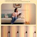 EDISHINE LED Corner Floor Lamp, Modern Slim Dimmable Light, Adjustable Height, 57.5" Minimalist Tall Lamp for Living Room, Bedroom, Office, 3000K Warm White Light (Gold)