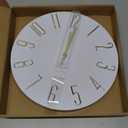 Faupugh Wall Clock Battery Powered 12 inch Silent Wall Clock, Exquisite Modern Style Decorative Clock, Suitable for Home, Office, School, Kitchen, Bedroom, Living Room (White)