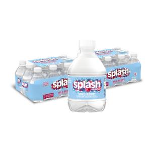 Splash Refresher, Wild Berry Flavor Water Beverage, 8 Fl Oz Plastic Bottles (24 Count) (EXP 09/18/25)