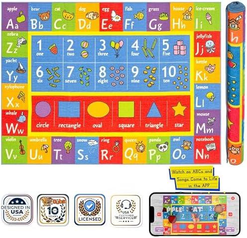 KC Cubs ABC Alphabet, Numbers & Shapes Educational Learning & Fun Game Play Area Rug for Kids Bedroom, Toddler Classroom and Baby Playroom KC Cubs ABC Alphabet, Numbers & Shapes Educational Learning & Fun Game Play Area Rug for Kids Bedroom, Toddler Classroom and Baby Playroom
