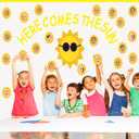 Fuutreo Summer Sun Sunshine Bulletin Board Decoration Set Yellow Sun Paper Cutout Classroom Decor for Boy Girl DIY Craft Photo Summer Kindergarten Preschool Party Favor Supply
