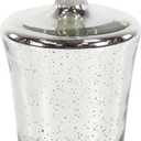 Deco 79 Glass Abstract Decorative Jars, Set of 3 9", 10", 11"H, Silver