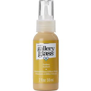 Gallery Glass, Amber Stained Glass 2 fl oz Brilliant Smooth Finish Paint, Perfect for Easy to Apply DIY Arts and Crafts, 19712