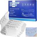 Bed Sheet Holder with Lock Strips, Heavy Duty Sheet Holders, Corner Fastener with 4PCS Bed Sheet Clips, Lock Bed Sheet Keep Sheets Firm Tight, Fit Any Mattress Size, Easy One-Time Installation