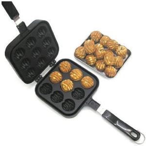 Kitchen Taiyaki Walnut Waffle Pan Maker Cast Home Cooking