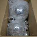 Large Mirror Disco Ball Bright Hanging Disco Ball: 6 Pcs Silver Reflective Mirror Ball - Disco Party 70s Ballroom Dance Music Festivals Decoration (10'', 8'', 3.2'')