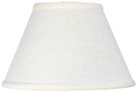 White Linen 8 Inch Empire Clip on Replacement Lampshade (5x8x6.5)