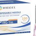 100 Pack 18 G 1 inch Luer Lock for Science Laboratory, Refilling Liquid, Inks, Individually Packaged