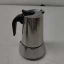 9 Cup Stovetop Espresso Maker Stainless Steel Moka Pot Stove Top Percolator Italian Coffee Makers Capable Mocha Greca Machine Cafe Classic Induction Cookers for Home and Camping 450ml 15oz