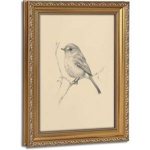 Gold Framed Bird Canvas Wall Art 12"/16"